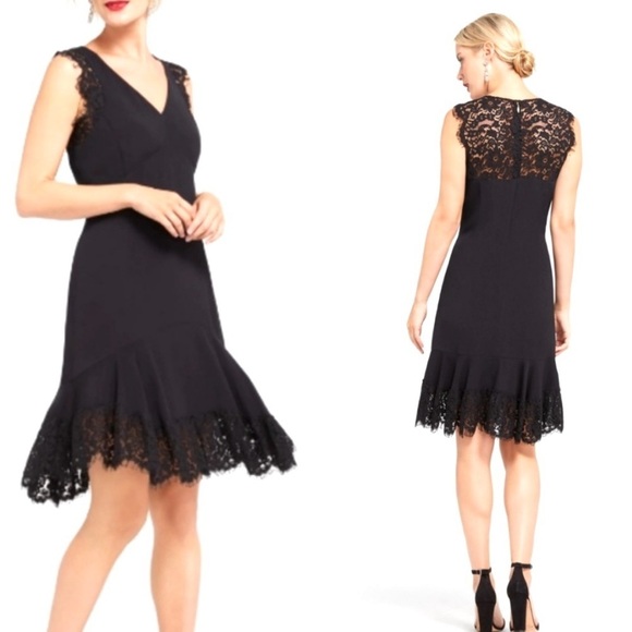 Draper James Sarah Black Lace Ruffle Dress Size 4 MSRP $295 - Picture 3 of 7